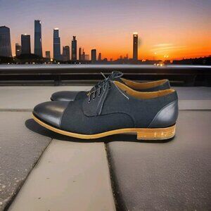 ✅ Mens US10/EU43 Taft The Jack Leather Cap Toe Oxford Dress Shoes Classic Black